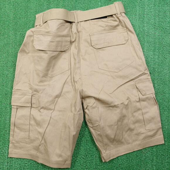 NWT BLU ROCK NEW YORK BEIGE TAN CARGO SHORTS W/ BELT MENS SIZE 38 NEW! - Picture 5 of 8